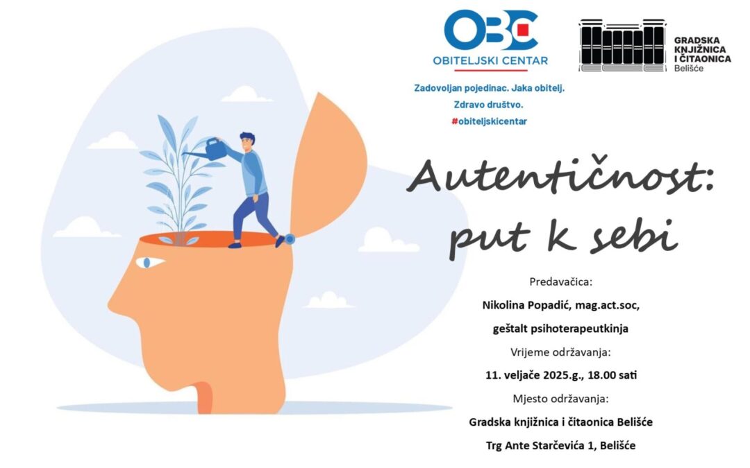 Najava predavanja pod nazivom „Autentičnost-put k sebi“