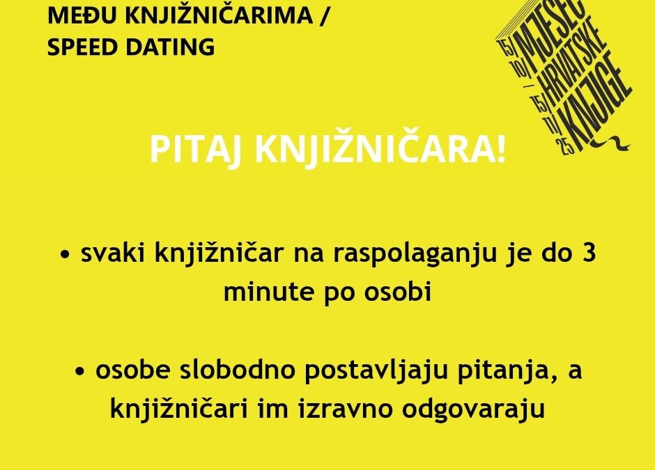Održan prvi speed dating s knjižničarkama naše knjižnice